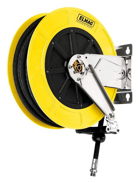 ELMAG Industrie Schlauchaufroller Edelstahl '4432/32' für Wasser 130°C, 18 m, 3/8', 200 bar, 'ABS-Kunststofftrommel', 43021