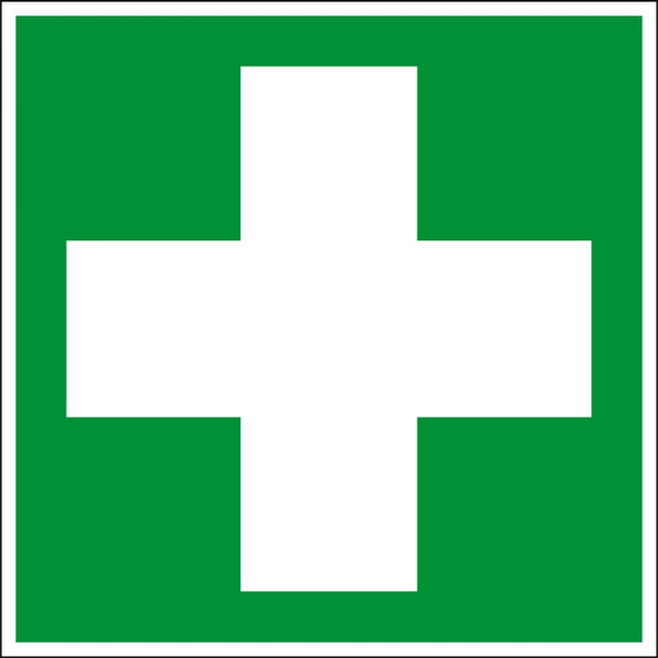 Eichner Rettungsschild "Erste Hilfe", B x H: 20 x 20 cm, Folie, selbstklebend, langnachleuchtend HI 150, 9225-14101-020