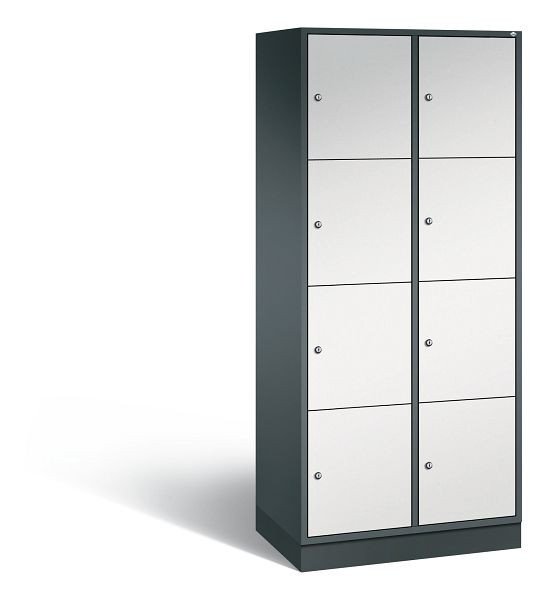 C+P XL-Schließfachschrank Intro, 8 Fächer, H1950B820T490 mm, Anthrazit/Grau, 8470-202 S10251