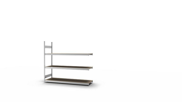hofe Großfach-Anbauregal, 2000x600x2200 mm, 3 Fachebenen, Spanplatte verzinkt, 350 kg Fachlast, 1200 kg Feldlast, zweiseitige Bedienung, GZA20622S