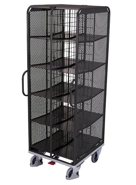 VARIOfit Aktenwagen mit 20 Fächern, Außenmaße: 690 x 860 x 2.015 mm, RAL 7016 anthrazitgrau, sw-574.002/AG