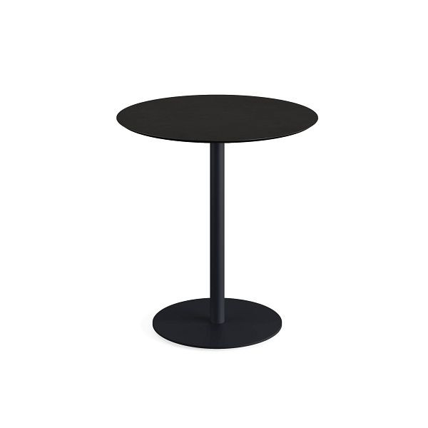 Essentials Urban Terrassentisch Schwarz frame + Schwarz HPL Tischplatte Ø70 cm, 130011070