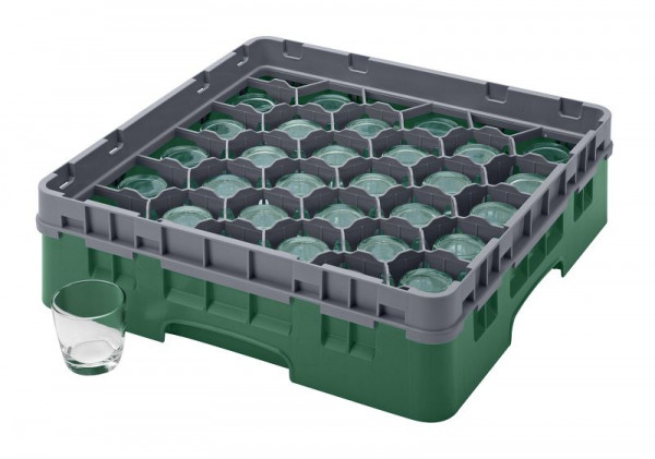 Cambro Spülkorb mit 30 Fächern Camrack® 9,2 cm maximale Höhe, Farbe: Flaschengrün, 30S318119