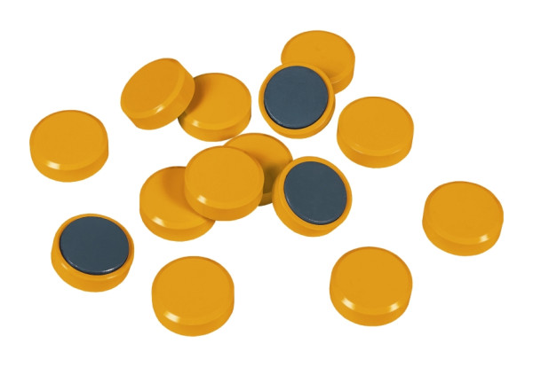 Eichner Facettenrand-Magnet, Durchmesser 30 mm, Höhe 10 mm, Haftkraft 0,6 kg, Farbe hellgelb, VE: 1 Pack à 20 Stück, 9177-00518