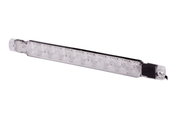 HELLA Blinkleuchte, Strip Lamp, LED, 24V, Anbau/Schraubanschluss, Lichtscheibenfarbe: transparent, 2500mm, offene Kabelenden, hinten, 2BA 980 888-211