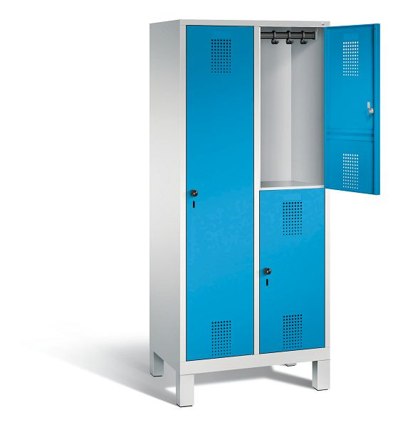 C+P Kombi-Spind Evolo, H1850xB810xT500mm, Farbe: Lichtgrau / Lichtblau, 48610-22 S10026