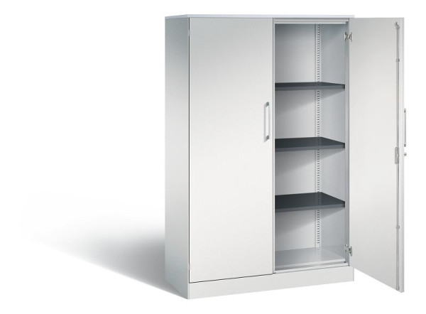 C+P Flügeltürenschrank Asisto, H1635xB1000xT435mm, Farbe: Lichtgrau, Bügelgriff, 4 OH, 141012-000 S10101