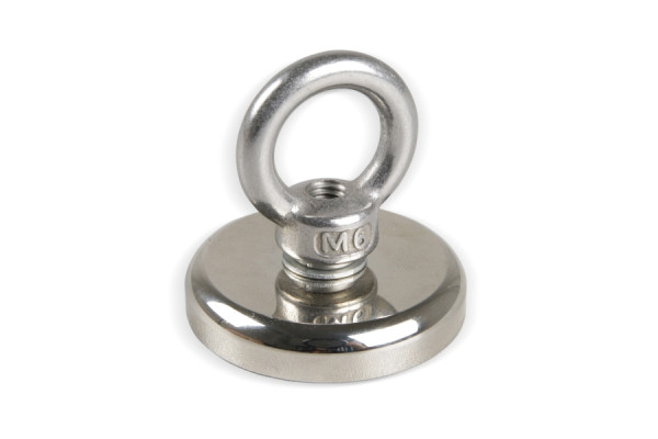 Eichner Neodym-Flachgreifer mit Öse, 25 x 7,7 mm, 190N, VE: Pack à 5 Stück, 9218-05182