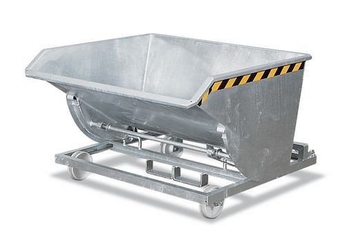 RR Industrietechnik Beistell-Kippbehälter aus Stahl, 500 Liter Volumen, verzinkt, 145032