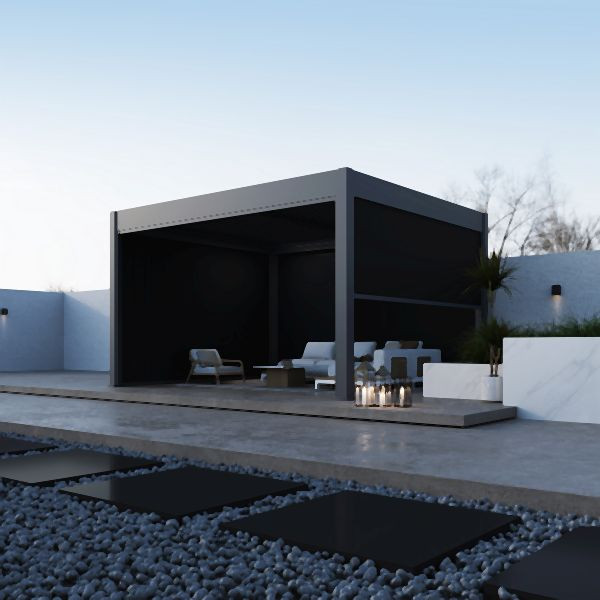 Paragon Outdoor Seitenteil für Pergola Grand Tuscan 10 Grau, 279x237cm, STPR-LA-10WS