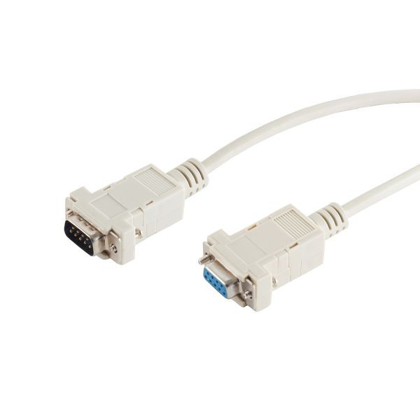 S-Conn SUB-D Verlängerung, 9-pol Sub-D-Stecker auf 9-pol Sub-D-Kupplung, mit Schapphauben, 5,0m, 78045-5