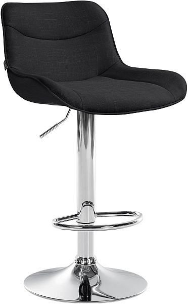 CLP Barhocker Vonore Stoff chrom, schwarz, 323545, 4255716309480
