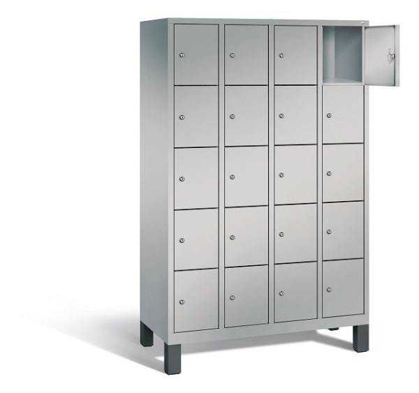 C+P Schließfachschrank Evolo, H1850xB1190xT500mm, Farbe: Weißaluminium, 48010-405 S10003