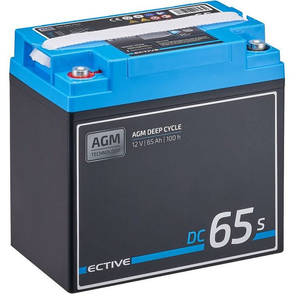 ECTIVE DC 65S AGM Deep Cycle mit LCD-Anzeige 65Ah Versorgungsbatterie, TN3797