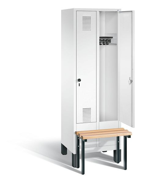 C+P Garderobenschrank Evolo, H1850xB610xT815mm, Farbe: Verkehrsweiß, 48030-20 S10137