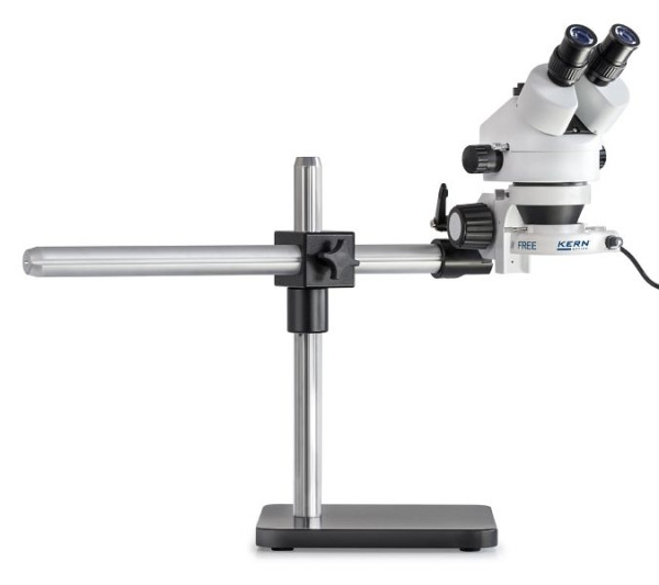 KERN Optics Stereomikroskop-Set, Greenough 0,7 x - 4,5 x, Binokular, Eyepiece HWF 10x / Ø 20mm High Eye Point Eingebautes Netzteil, OZL 961