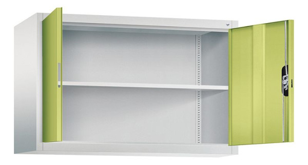 C+P Aufsatzschrank Acurado, H790xB1200xT400mm, Farbe: Lichtgrau / Viridingrün, Muldengriff, 9465-000 S10156