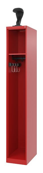 C+P Feuerwehrspind Evolo, Modell EXPERT, 1 Abteil, H1850B300T500 mm, Feuerrot, Helmhalter, 0491015-10 S10005
