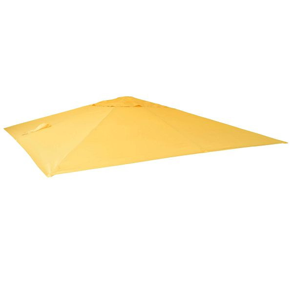 Mendler Ersatz-Bezug für Luxus-Ampelschirm HWC-A96, Sonnenschirmbezug Ersatzbezug, 3x4m (Ø5m) Polyester 3,5kg, gelb, 158550