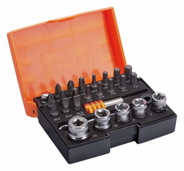 Bahco Bit-Steckschlüssel-Satz 1/4", 26-teilig, 270 x 230 x 210 mm, 2058/S26
