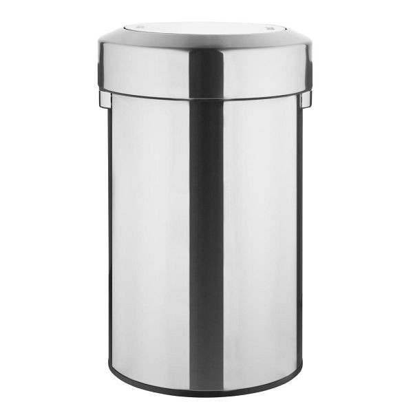 Bolero gebürsteter Stahlbehälter mit Schwingdeckel 70Ltr, HT461