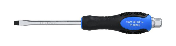 SW-Stahl Schraubendreher, schlagfest, Schlitz, 5,0 x 75 mm, 31802SB
