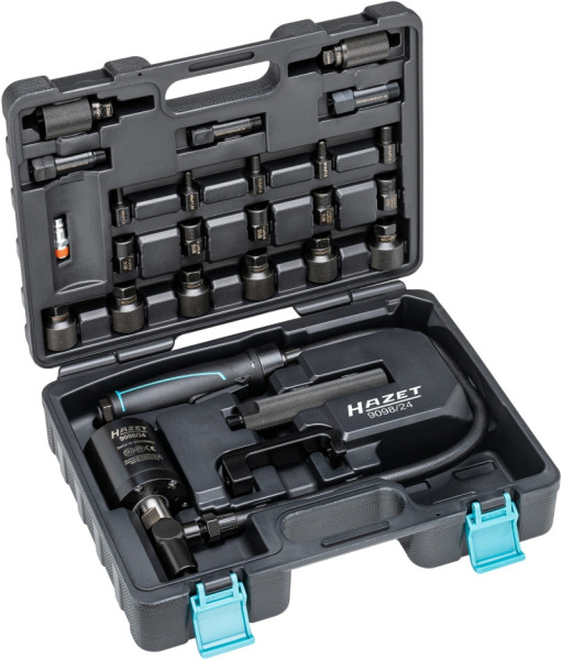Hazet Injektor-Schlagauszieher, Druckluft, 24-teilig, 9098/24