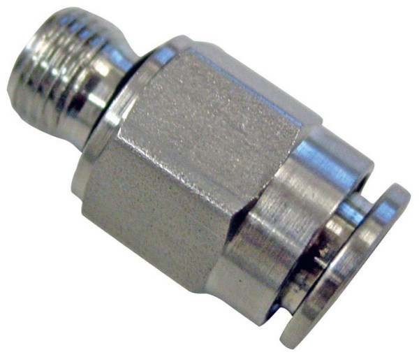 timmer BS-GE-4-M5-VA, Gerade Einschraubverschraubung Edelstahl O-Ring aus FKM, Schlauch-Ø: 4 mm, Gewinde: M5, VE: 10 Stück, 03015064