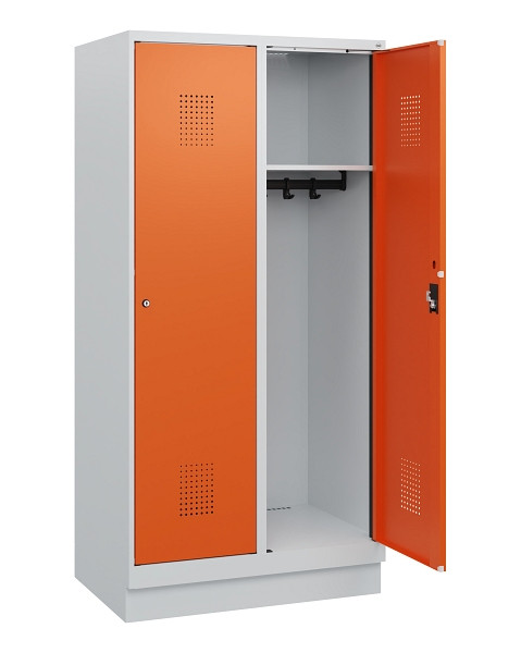 C+P Spind Evolo PLUS, Sockel, 2 Abteile, 1630x800x500mm, 7035/2004, Zylinderschloss, 0490205-22 S10022