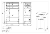 Vorschau: GERMANIA GW-MAURESA Kommode 8531, Graphit/Weiß, 8531-569 Vorschau: GERMANIA GW-MAURESA Kommode 8531, Graphit/Weiß, 8531-569