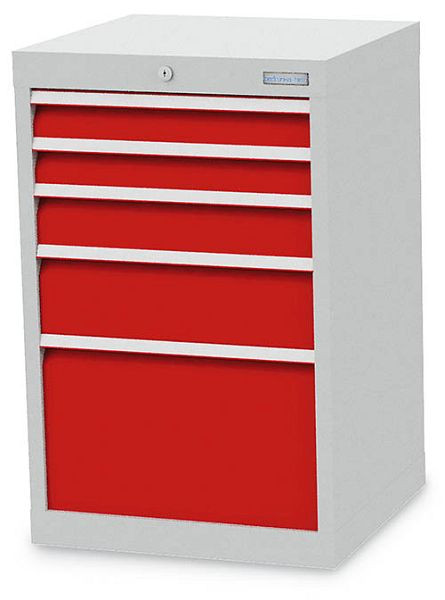Bedrunka+Hirth Schubladenschrank, R 18-16, Schubladenanzahl: 5, Maße in mm (BxTxH): 530 x 500 x 819, Tragkraft Schublade(n) in kg: 50, 48.21101