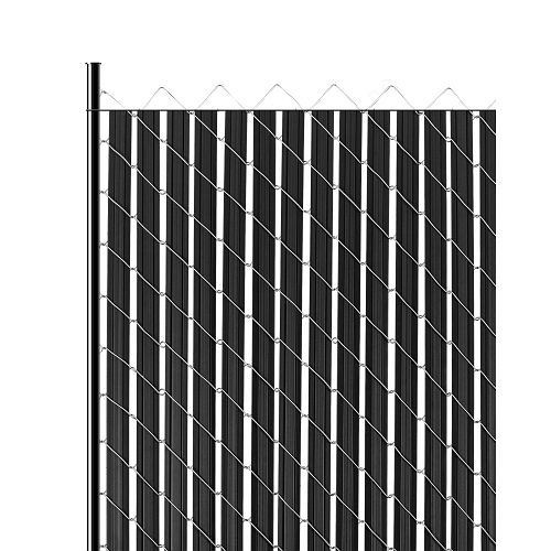 VEVOR schwarze Sichtschutzlamellen 2350 mm, vertikale Lamellen mit Bodenverriegelung für Maschendrahtzäune, HDPE, SBDYYSBTSBDYMH0RFV0