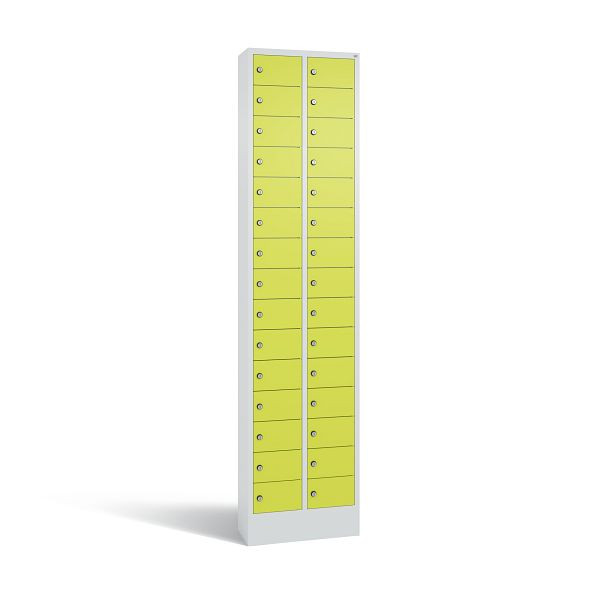 C+P Kleingefachschrank, 30 Fächer, H1950xB460xT200 mm, Grau/Viridingrün, 80700-201 S10007