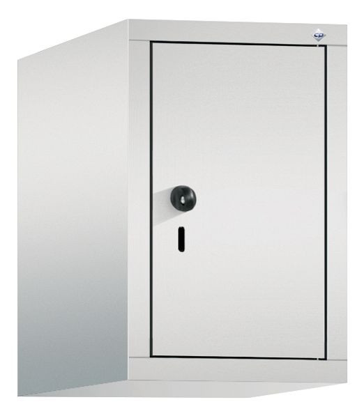 C+P Aufsatz-Garderobenschrank Evolo, 1 Abteil, H500xB320xT500 mm, Lichtgrau, 48090-10 S10009