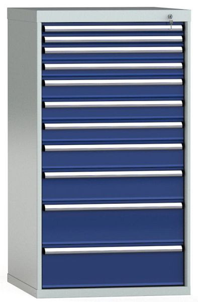 KLW Schubladenschrank 1325 x 725 x 750 mm H x B x T, Einbaumaß: 1225 mm, Einteilung: 36x36 Einheiten, EA / 100 kg, SGB1325-11EP-001