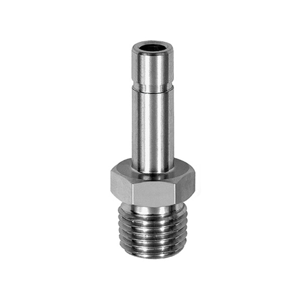 Riegler Gewinde-Stecknippel, R 1/8 außen, Stecknippel 4 mm, ES 1.4404, 135309