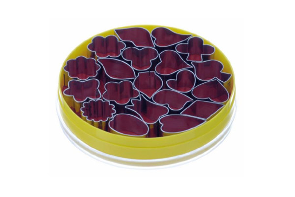 Schneider Dekor Ausstecher im Satz "Blume", 20-teilig, Höhe: 20 mm, Edelstahl, 199651