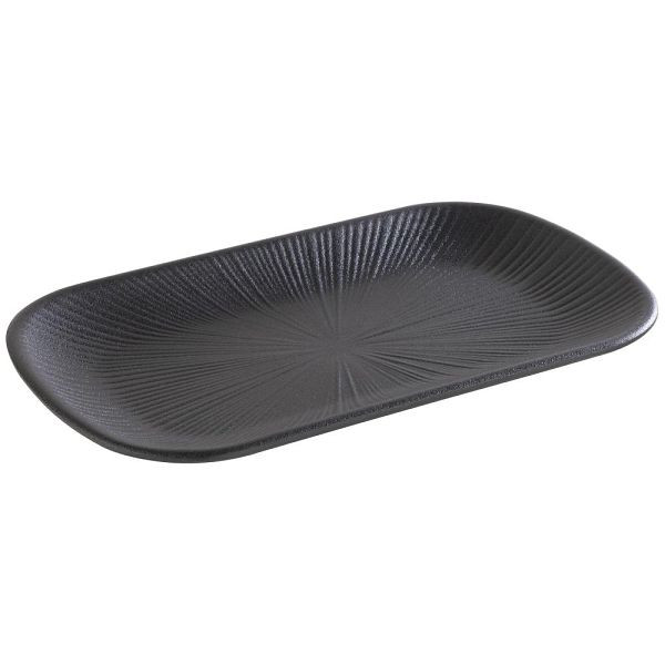 APS GN 1/4 Tablett "NERO", Melamin, 26,5 x 16,2 cm, Höhe 2,5 cm, schwarz, 85281