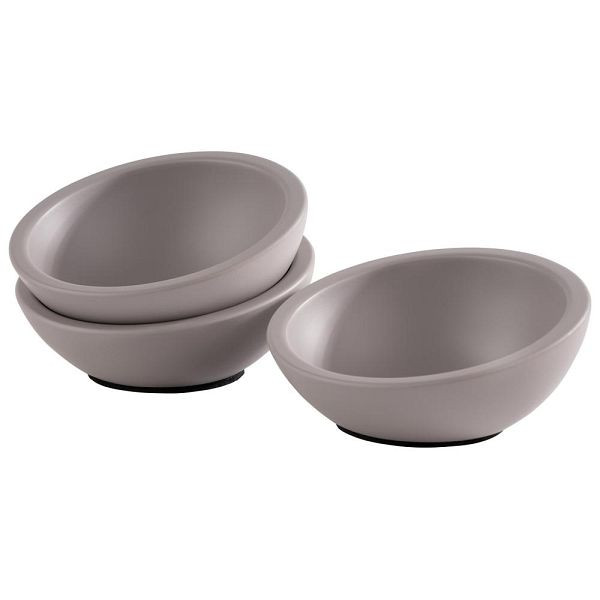 APS Schalen "ELEMENT", 3er-Set, Beton, Ø 10 cm, Höhe 4,5 cm, möbelschonende Unterseite, 30003