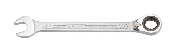 Hazet Knarren Ring-Maulschlüssel, Außen-Doppel-Sechskant-Tractionsprofil, 24 mm, 606-24