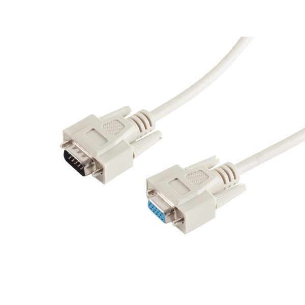 S-Conn VGA-Monitorverlängerung, 15-pol HDD-Stecker auf 15-pol HDD-Kupplung, mit vergossenen Gehäusen, 3,0m, 78060-3