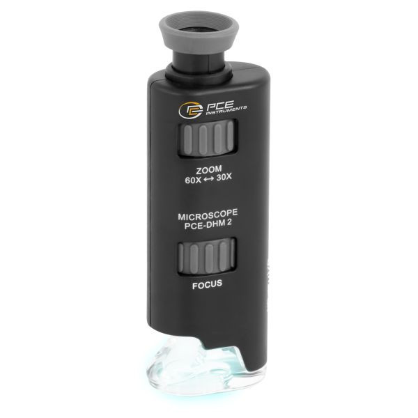 PCE Instruments LED Mikroskop mit 30 - 60-facher Vergrößerung und LED-Beleuchtung, PCE-DHM 2