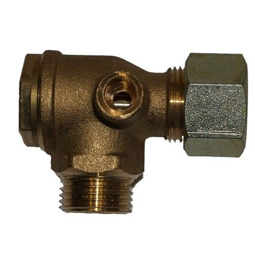 AEROTEC Rückschlagventil 1/2 Zoll AG - 15 mm Rohr - mit Entlastungsanschluss, 25590060