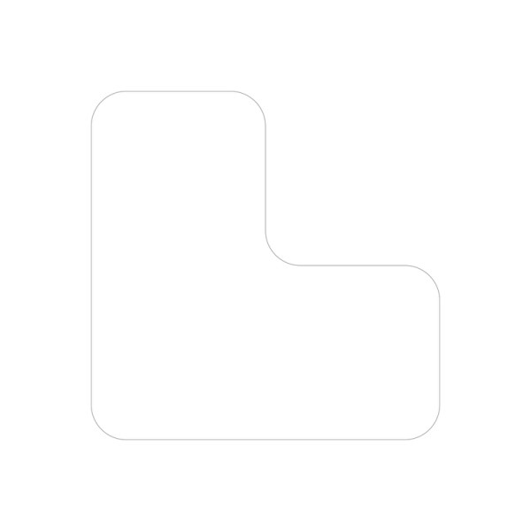 Eichner Stellplatzmarker "L-Stück", Schenkelbreite 50 mm, Länge 100x100 mm, für glatte Gründe innen, widerstandsfähig, weiß, VE: 25 Stück, 9225-20011-070