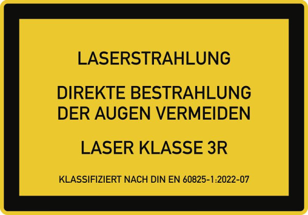 Moedel LASER KLASSE 3R DIN 60825-1, Textschild, Folie, 200x140 mm, 59739