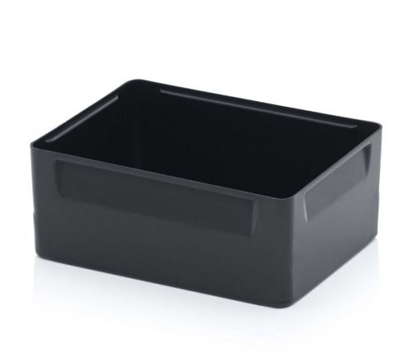Auer Einsatzkästen 2-er Teilung quer für Eurobehälter 40 x 30 cm, Außenmaße (LxBxH): 26,6 x 18,4 x 10 cm, EK 2/100 43