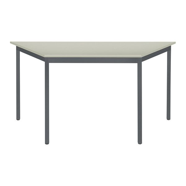 Bisley Mehrzwecktisch, Trapezförmig, Breite 1400 mm, Tiefe 700 mm, 25mm Tischstärke, 334 anthrazitgrau x G grau, MTC25T1407G334