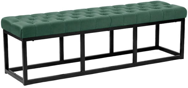 CLP Sitzbank Polson Samt Schwarz 150 cm, grün, 318768