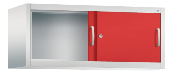 C+P Aufsatzschrank Acurado, H500xB1200xT500mm, Farbe: Lichtgrau / feuerrot, Bügelgriff, 1 OH, 2054-00 S10109