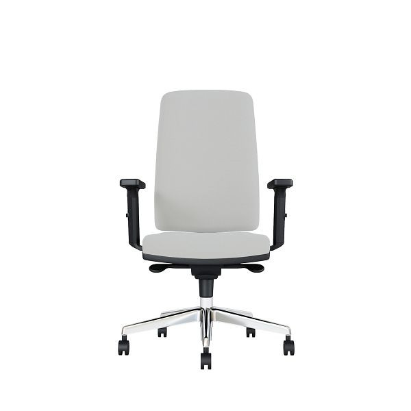 Bisley Bürodrehstuhl Stone, Mit Armlehnen, Aluminiumfußkreuz, MR6643 light grey, STONEALMR6643